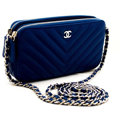 chanel blue caviar rhw wallet on chain|CHANEL Caviar Quilted Small Clutch With Chain Light Blue .